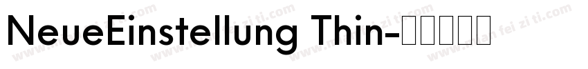 NeueEinstellung Thin字体转换